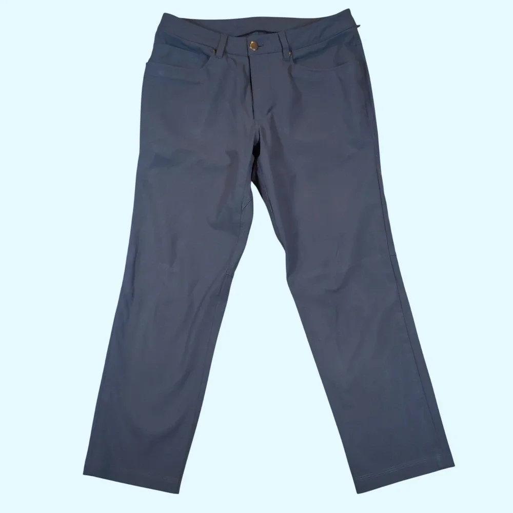 Lululemon ABC Pant Slim Mens 30x27 Blue Warpstreme‎ Performance Trousers